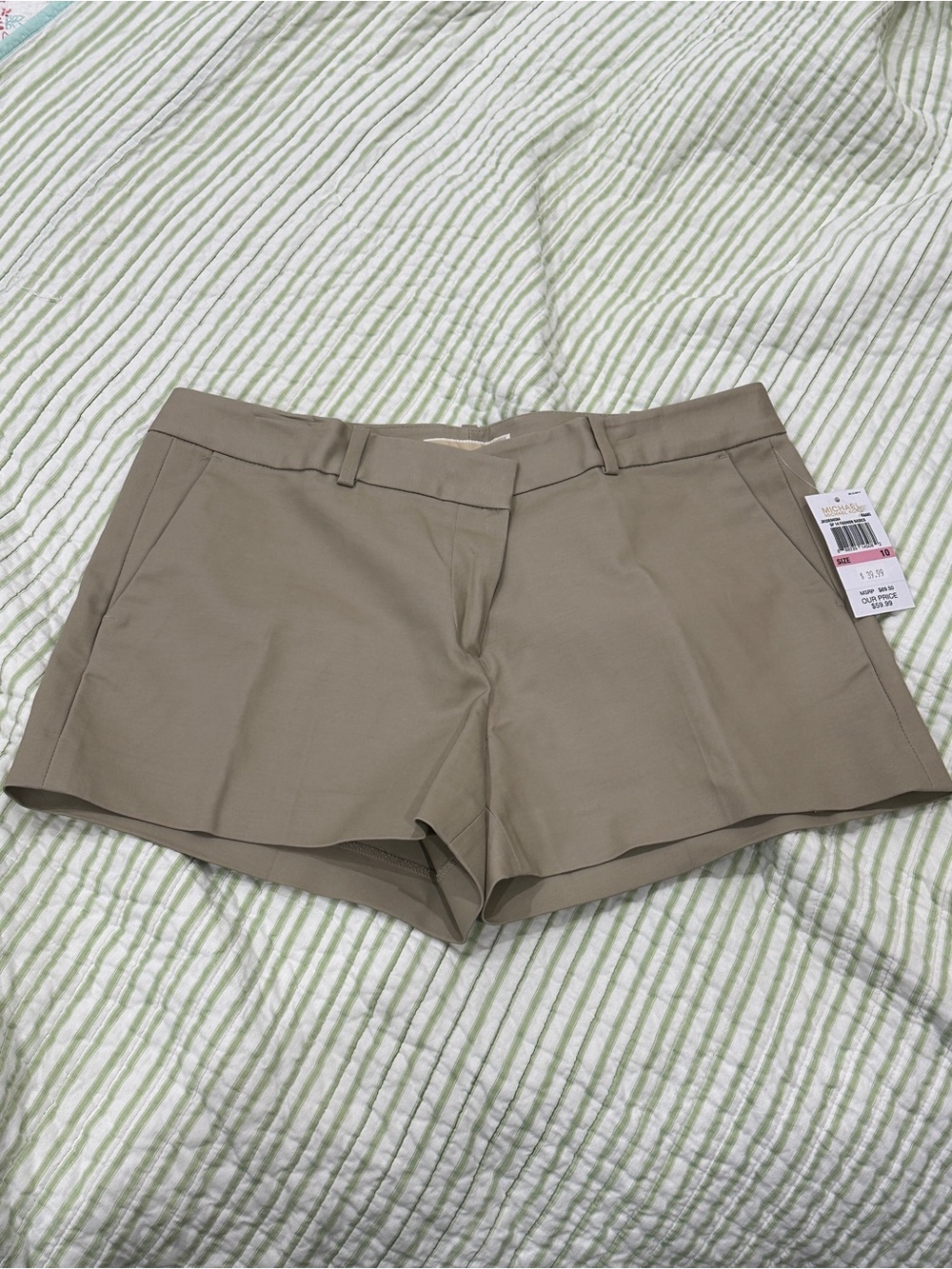 Michael Kors Women's Khaki Tailored Bermuda Shorts